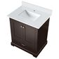 Lexora Home Dukes 30" Single Bathroom Vanity in Espresso with 2 cm White Cultured Marble Top and Rectangular Sink, , large