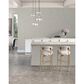 Dal-Tile Miramo Pearl 3" Fan Undulated on 13.25" x 12.75" Ceramic Mosaic Sheet, , large