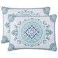 J. Queen New York Afton 4-Piece King Comforter Set in Blue and White, , large