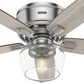 Hunter Bennett Low Profile 44" Ceiling Fan with LED Light in Brushed Nickel, , large