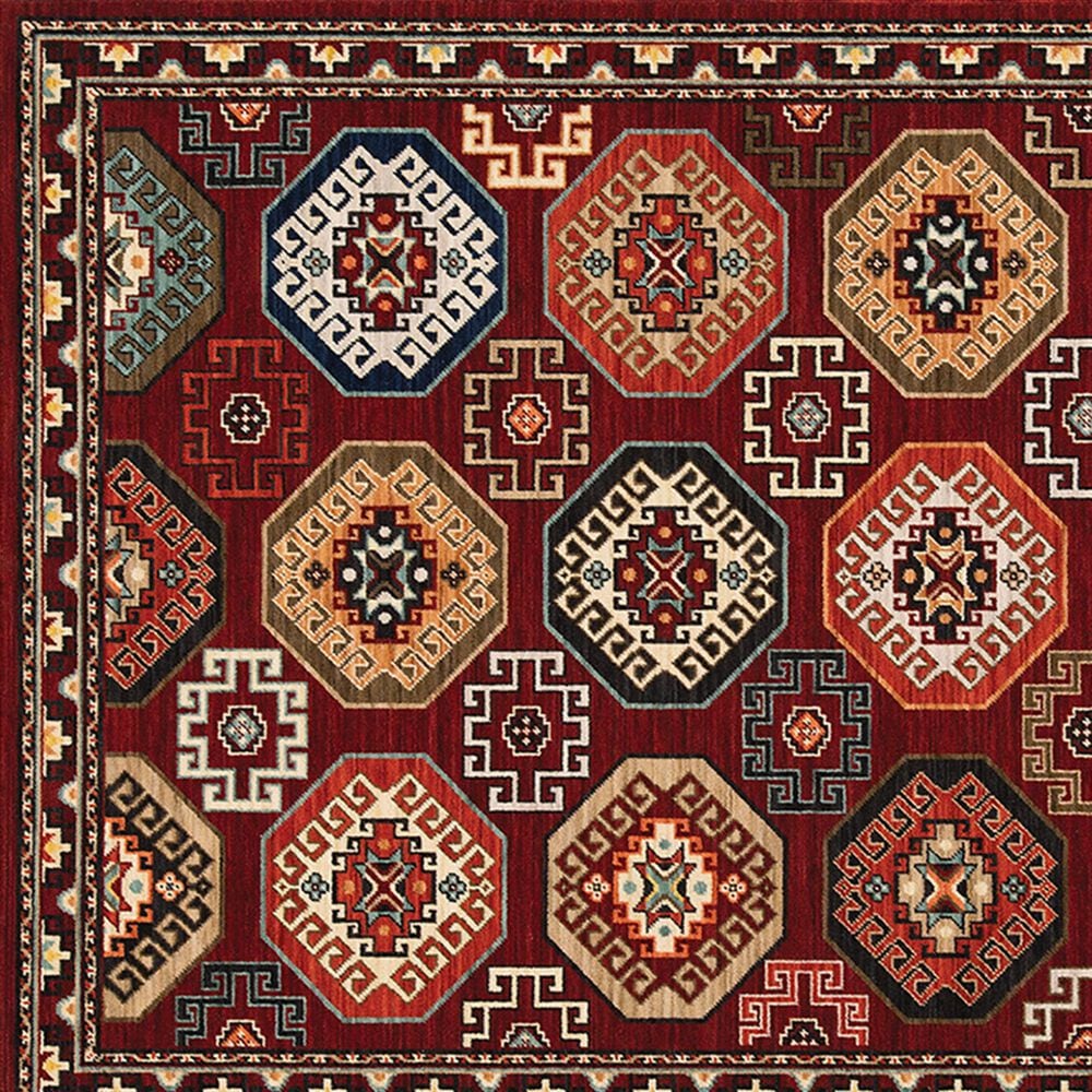 Oriental Weavers Lilihan Geometric 091R6 2&#39; x 3&#39; Red Scatter Rug, , large