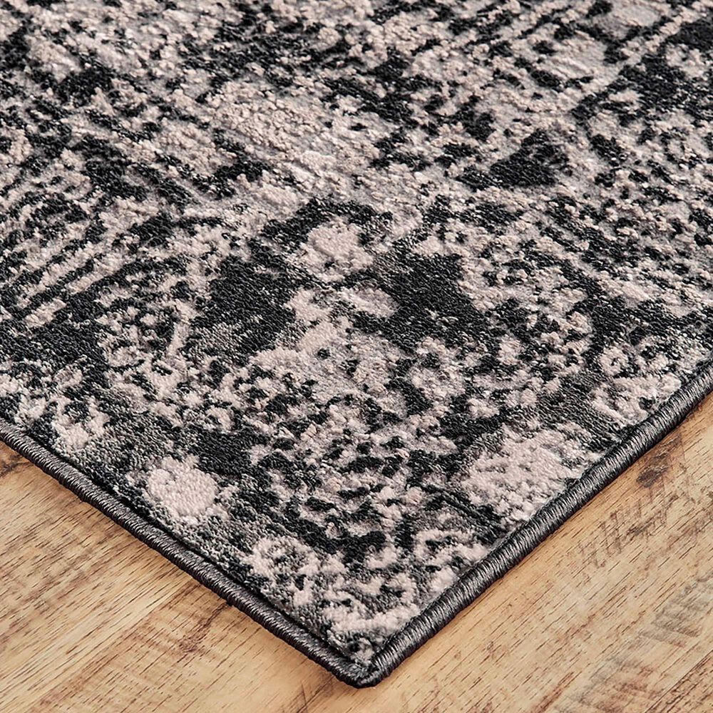 Feizy Prasad 5&#39; x 8&#39; Charcoal and Gray Area Rug, , large