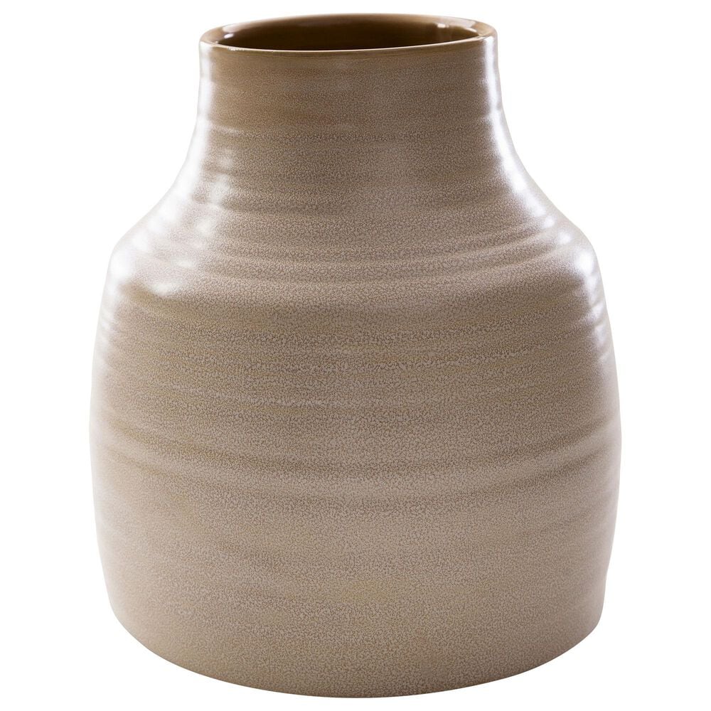 Ashley Millcott 9" Vase in Tan, , large