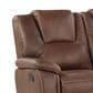 Steve Silver Katrine Manual Reclining Loveseat in Chestnut Brown, , large