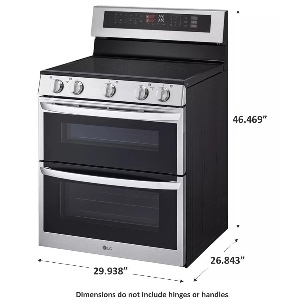 LG 7.3 cu. ft. Smart Electric Double Oven Freestanding Range with ProBake Convection and Air Fry in Stainless Steel, , large
