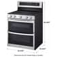 LG 7.3 cu. ft. Smart Electric Double Oven Freestanding Range with ProBake Convection and Air Fry in Stainless Steel, , large