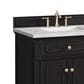 James Martin Vanities Lorelai 72" Double Vanity in Black Onyx with 3 cm Carrara White Marble Top, , large