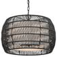 Golden Lighting Everly 4-Light Pendant in Black/ Matte Black Rattan, , large