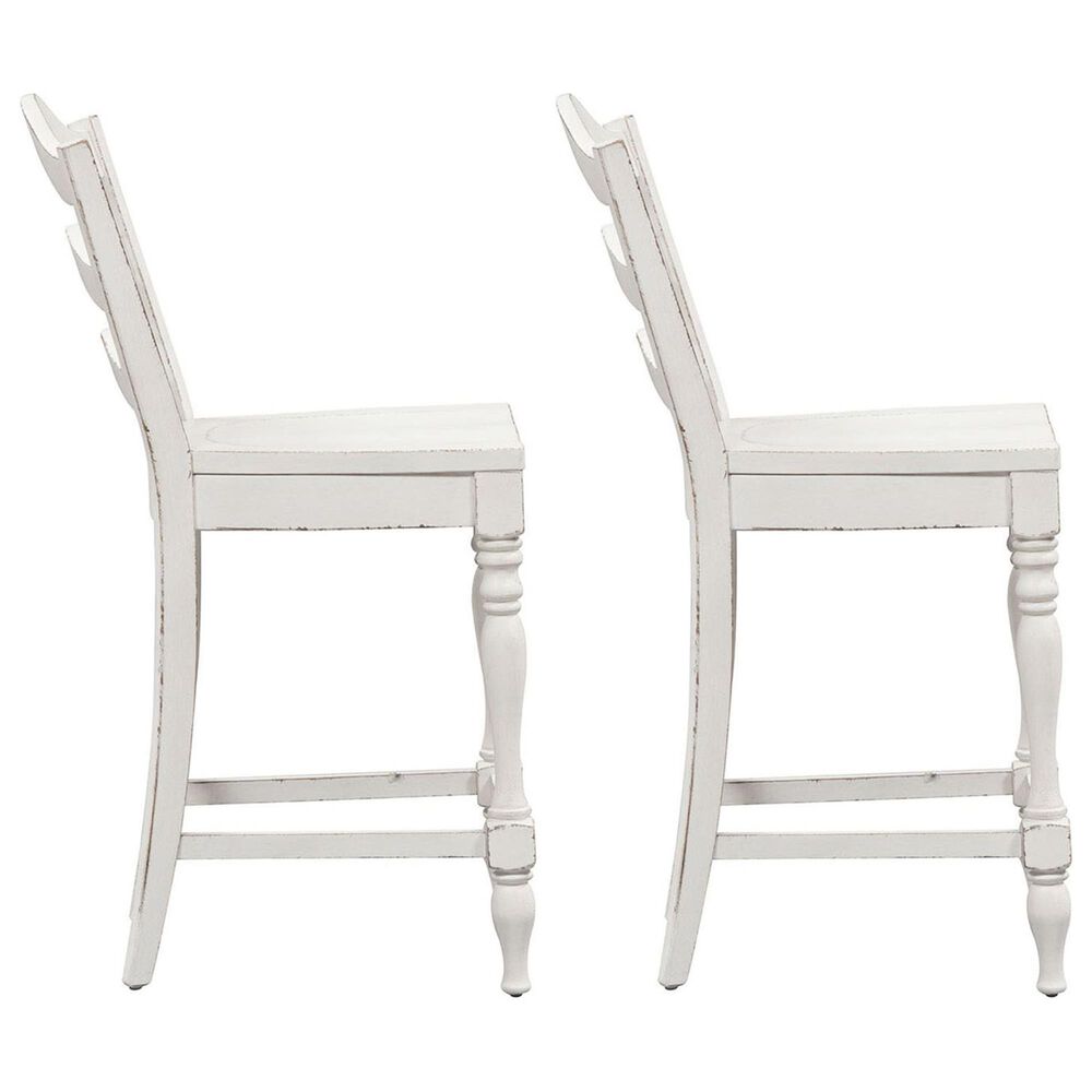Belle Furnishings Magnolia Manor Counter Chair in White &#40;Set of 2&#41;, , large