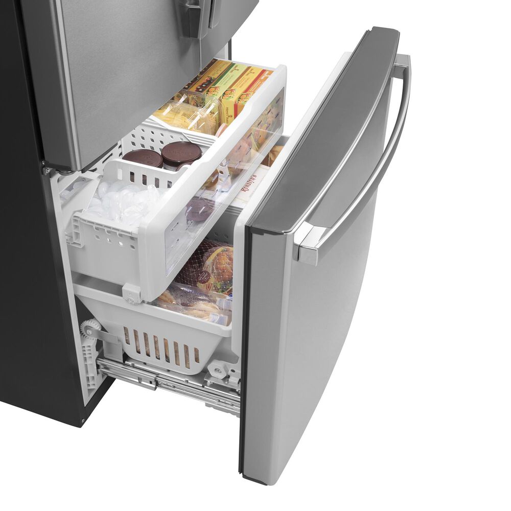 GE Appliances 23.1 Cu. Ft. Counter Depth French Door Refrigerator in Stainless Steel, , large