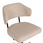 Linon Home Decor Tristan Swivel Office Chair with Beige Cushion in Black, , large