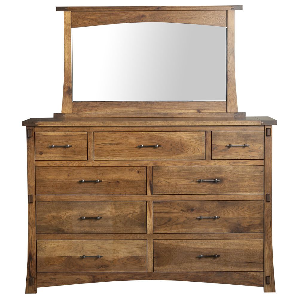 Briarwood LLC Jack and Jill 5 Piece King Bedroom Set in Rustic Hickory Cappuccino, , large