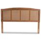 Baxton Studio Marieke Full Panel Headboard in Ash Walnut, , large