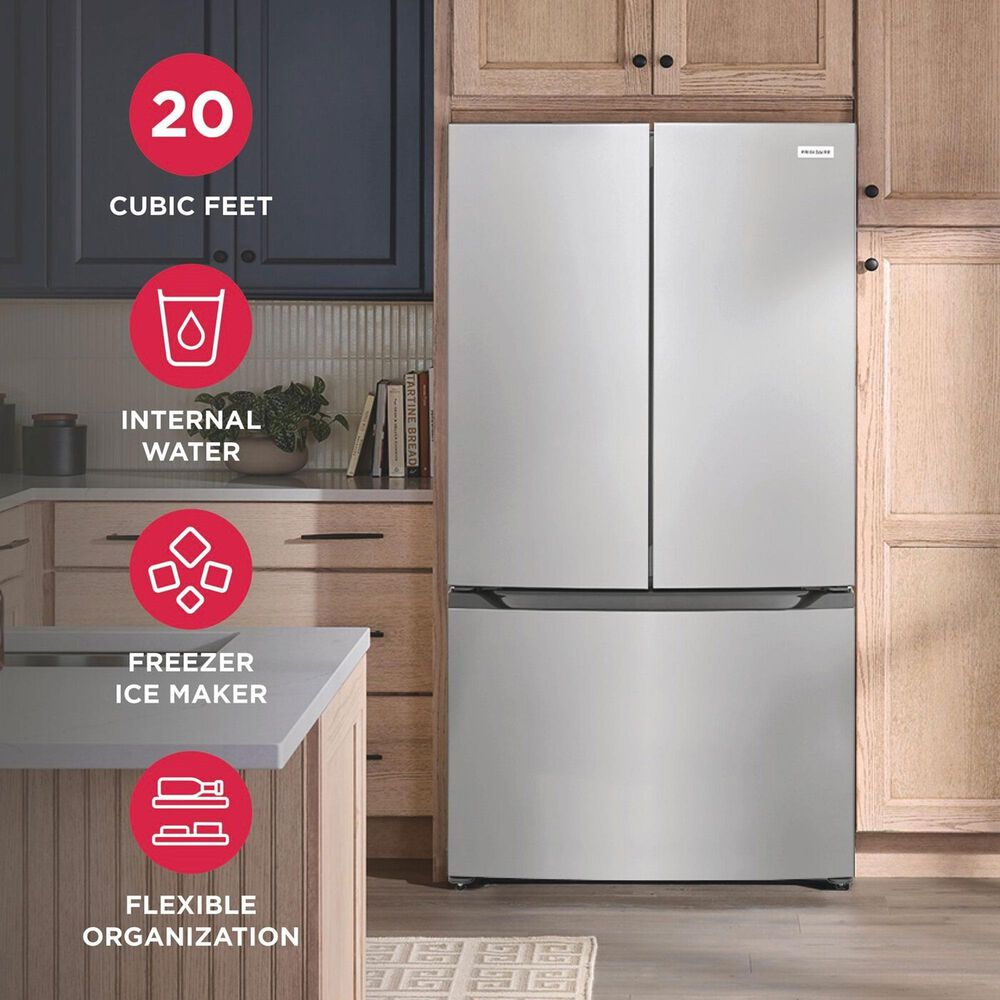 Frigidaire 20 Cu. Ft. French Door Refrigerator in Fingerprint-Resistant Stainless Steel, , large