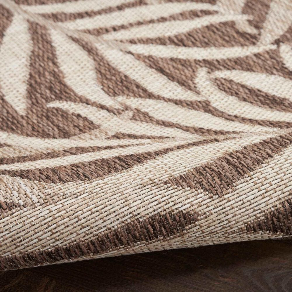 Nourison Garden Oasis Nature Mocha 6&#39; x 9&#39; Indoor/Outdoor Area Rug, , large
