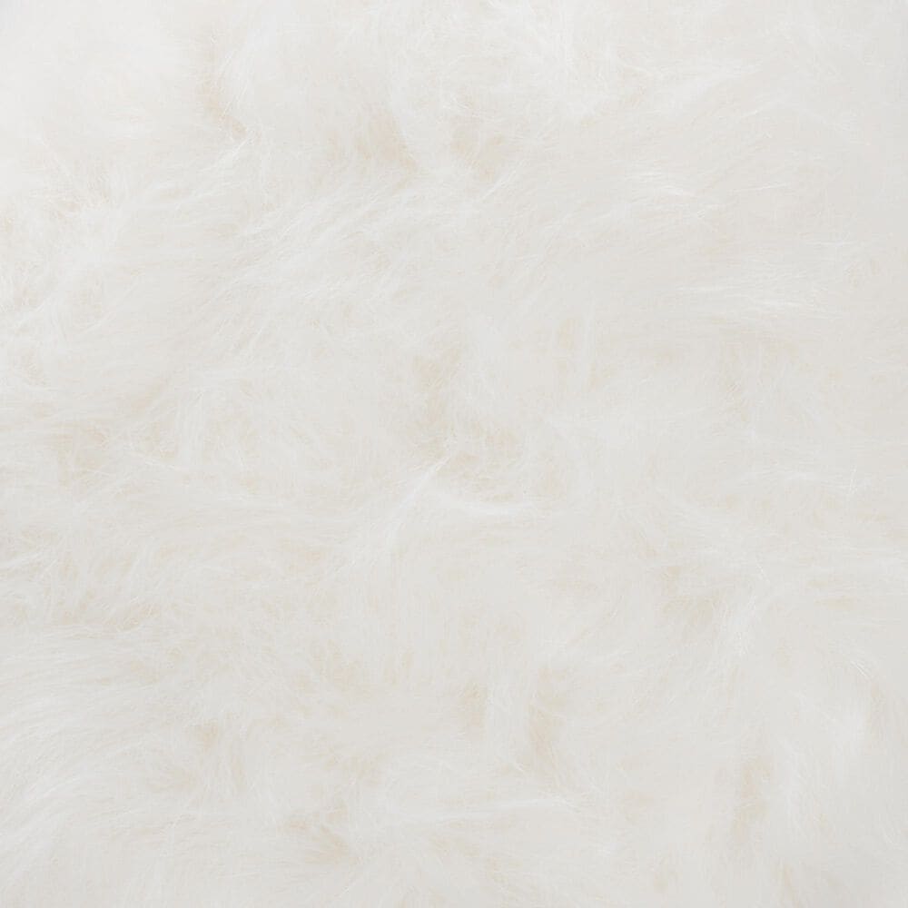 Baxton Studio Leonie Upholstered Ottoman in White, , large