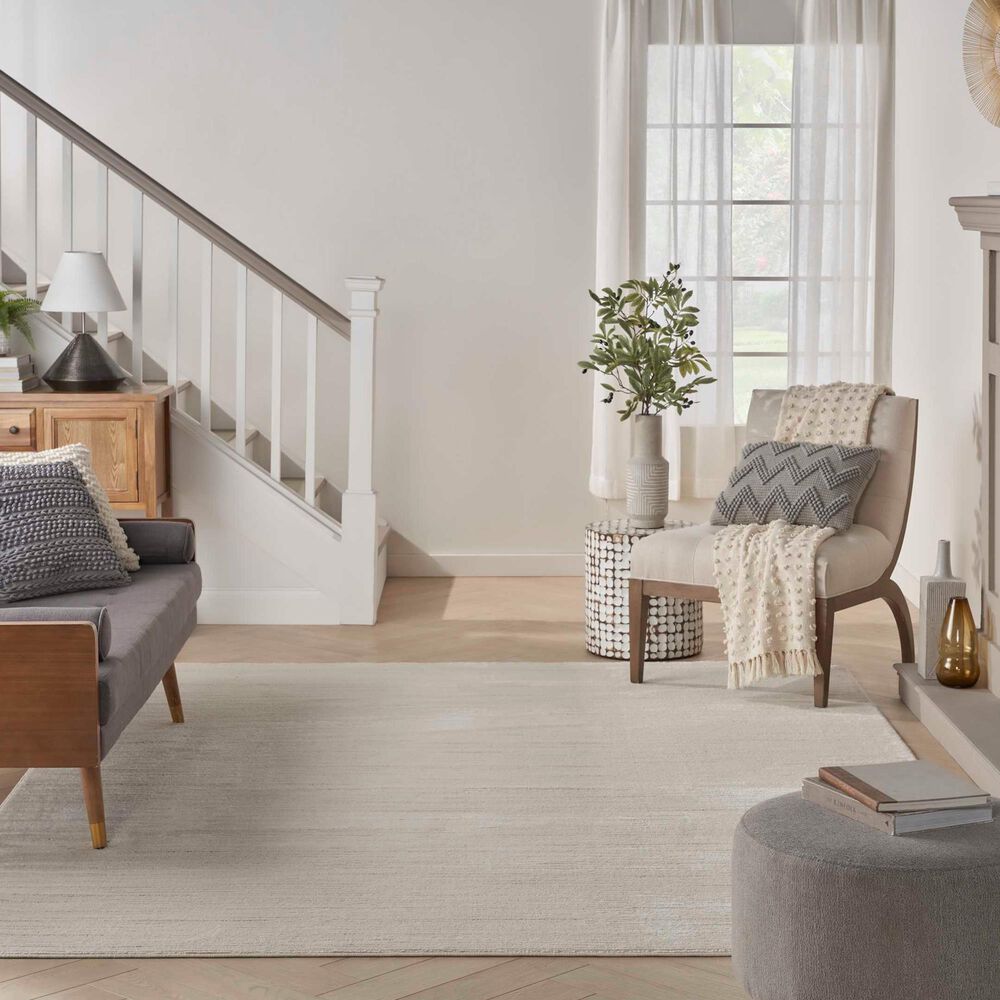 Nourison Andes AND01 5&#39;3&quot; x 7&#39;3&quot; Ivory and Grey Area Rug, , large
