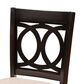 Baxton Studio Lenoir Counter Height Pub Chair with Sand Cushion in Espresso Brown (Set of 2), , large