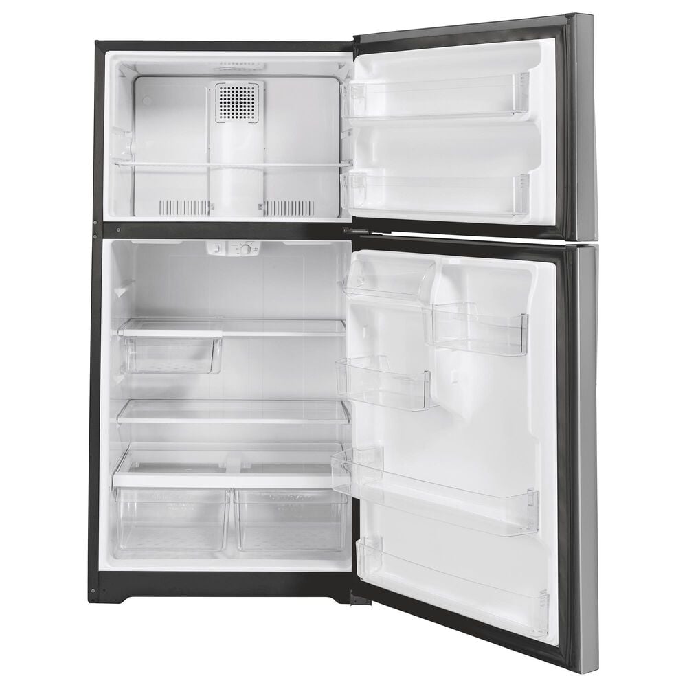 GE Appliances 21.9 Cu. Ft. Top-Freezer Refrigerator with ADA Compliant in Stainless Steel, , large