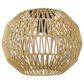Golden Lighting Florence 1-Light Flush Mount with Natural Raphia Rope Shade in Matte Black, , large
