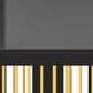 Rta Products Llc Modern Dining Table with Painted Glass Top in Black and Gold, , large