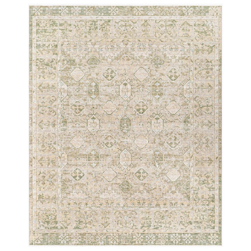 Surya Once Upon a Time Tan, Olive, Light Olive, Light Gray and Pale Blue 6&#39;5&quot; x 8&#39;10&quot; Area Rug, , large