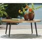Ashley Horizon Hall Patio Oval Cocktail Table in Brown and Black, , large