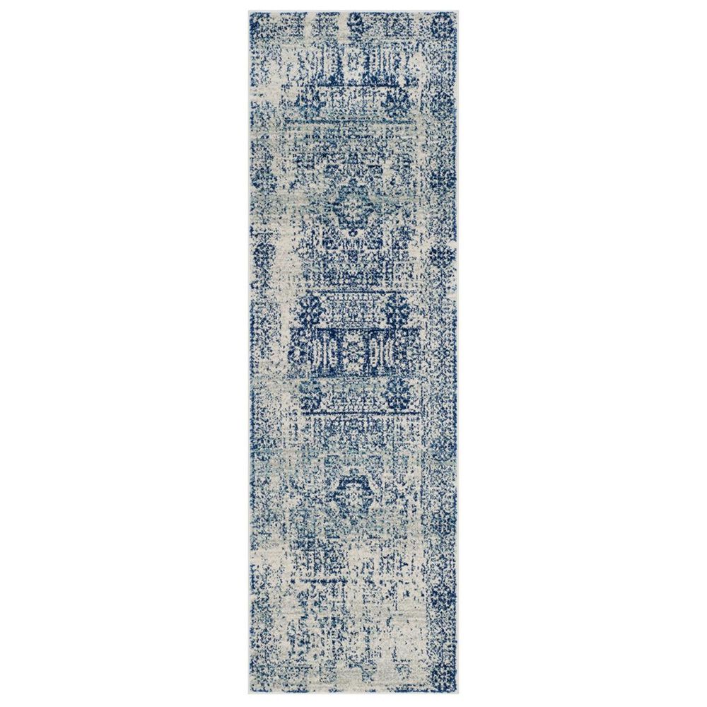 Safavieh Evoke EVK260C 2&#39;2&quot; x 11&#39; Ivory and Blue Runner, , large