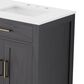 Lexora Home Abbey 72" Double Bathroom Vanity in Black Oak with 2 cm White Cultured Marble Top and Rectangular Sinks, , large