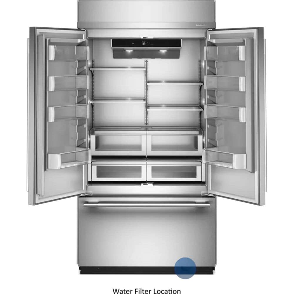 KitchenAid 24.2 Cu. Ft. French Door Bottom Mount Refrigerator in PrintShield Stainless Steel, , large