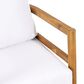 Hearth and Haven Outdoor Patio Club Chair with Cream White Cushion in Light Teak, , large