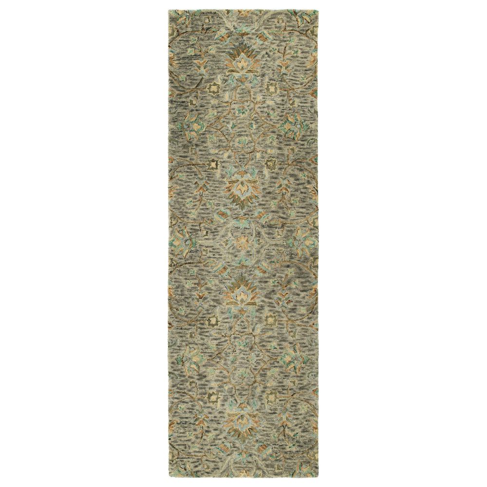 Kaleen Rugs Chancellor 2"6" x 8" Taupe, Mushroom, Aqua, Light Brown, Sage and Ecru Runner, , large