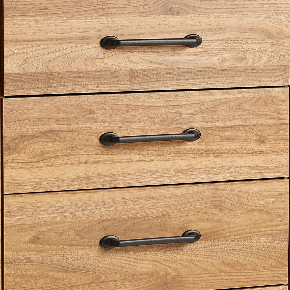 Ashley Pasklyn 5-Drawer Chest in Rich Honey Brown, , large