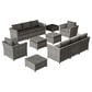 HOMLUX 12-Piece Patio Conversation Set in Dark Gray, , large