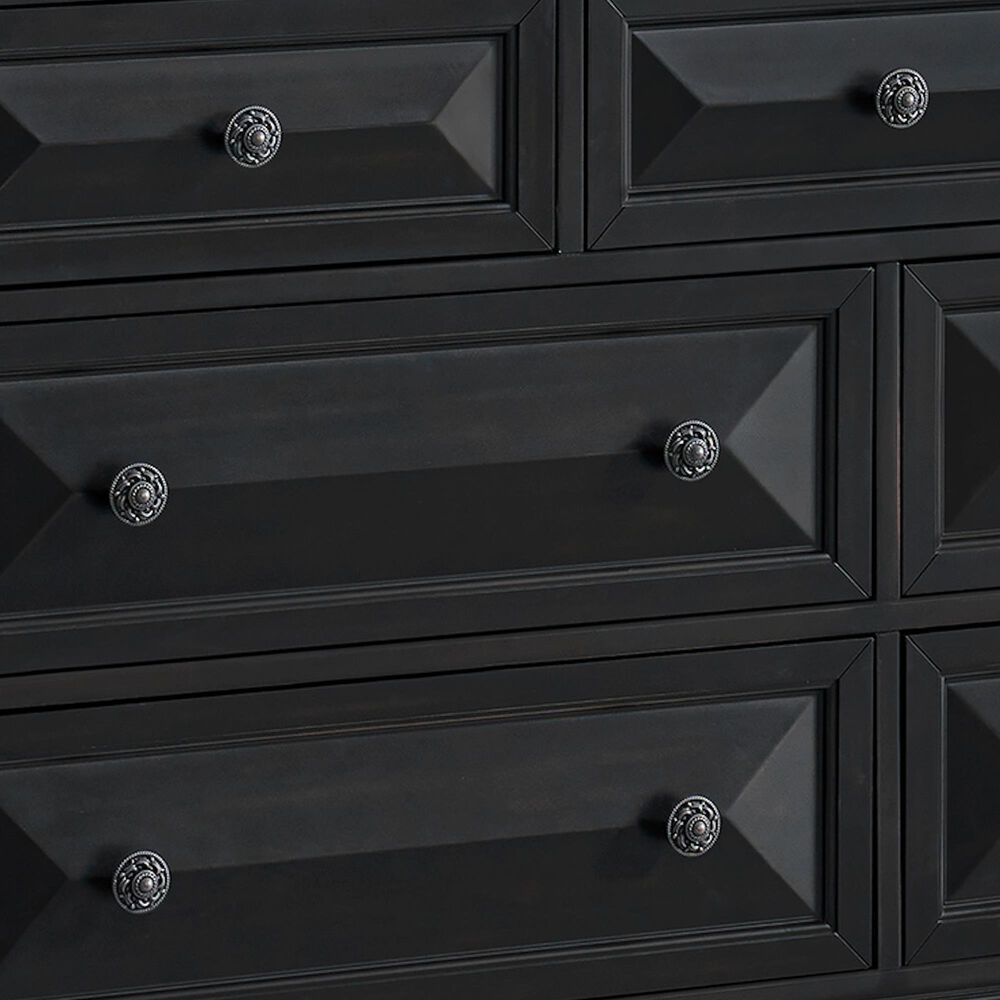 Mayberry Hill Bridgestone 7-Drawer Dresser and Mirror in Black, , large