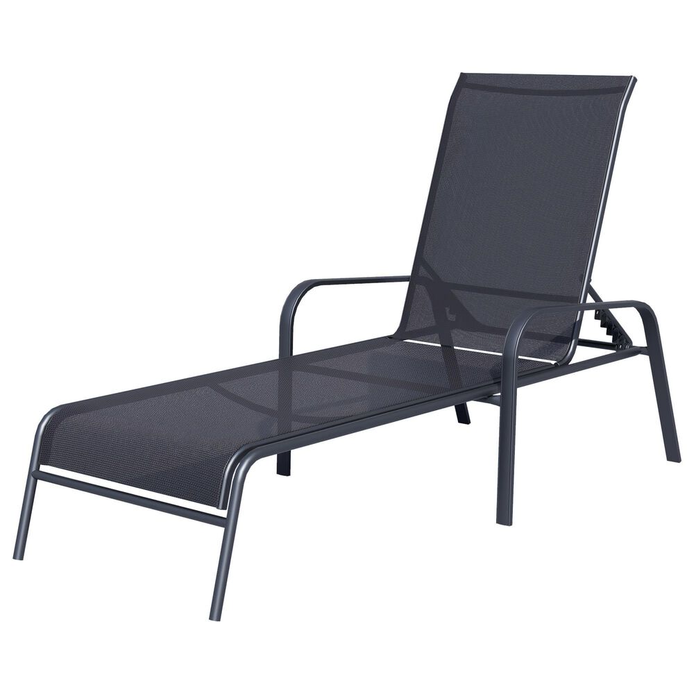 Redline Creation Inc. Patio Chaise Lounge in Black, , large