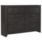 Signature Design by Ashley Brinxton 7 Drawer Dresser in Charcoal, , large