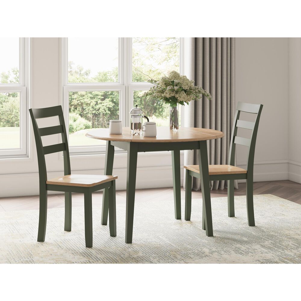 Ashley Gesthaven Dining Chair Set of 2 in Natural and Green, , large