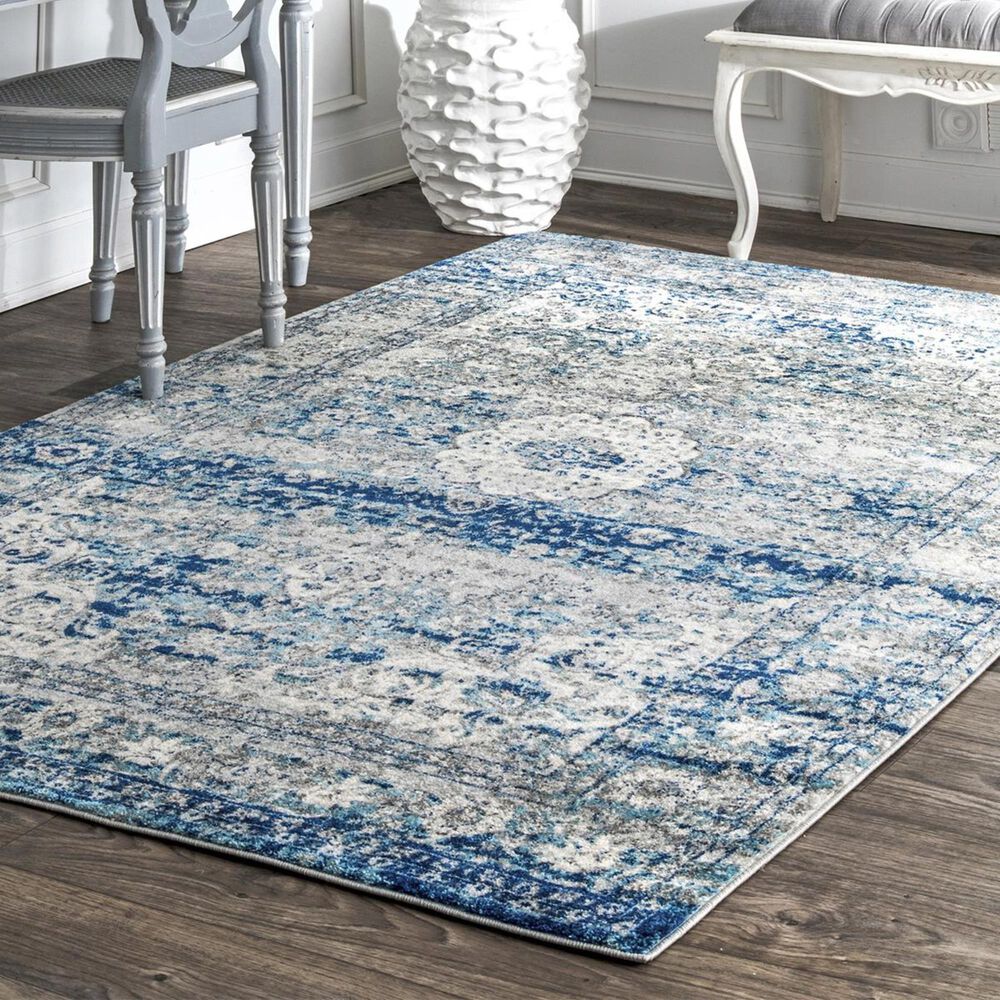 nuLOOM Bodrum RZBD35A8010 8' x 10' Light Blue Area Rug Nebraska