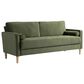 Lifestyle Solutions Langford Stationary Velvet Sofa in Olive, , large