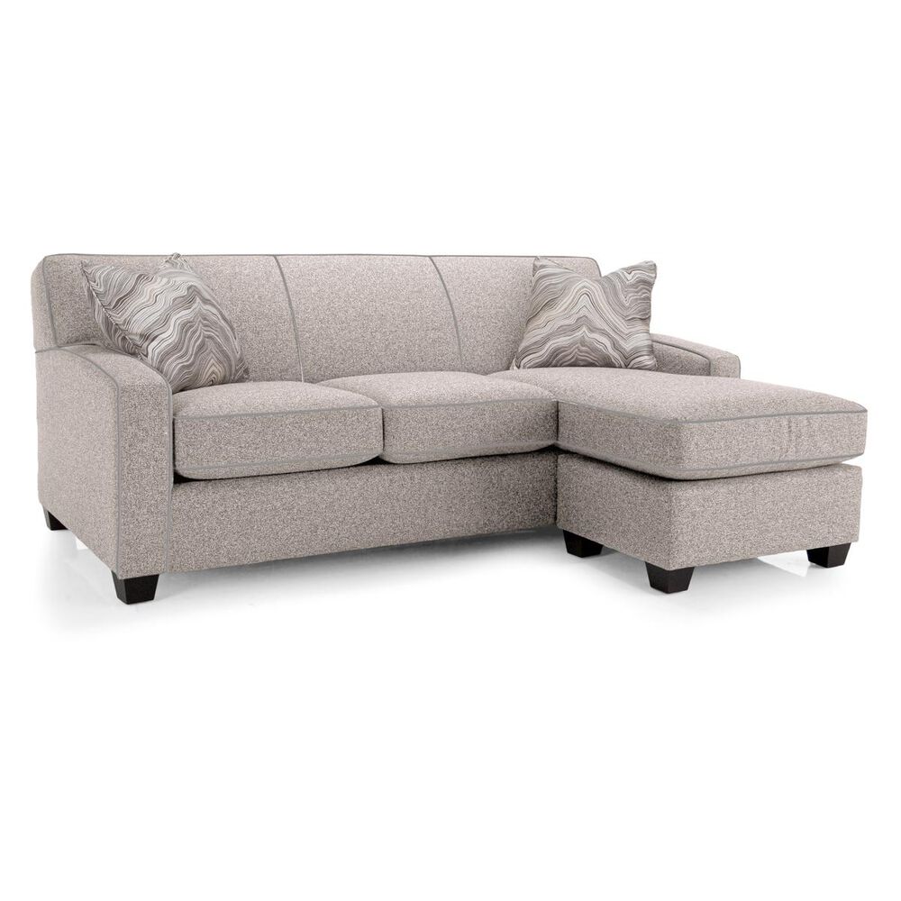 Decor-Rest Furniture 2-Piece Right Facing Sleeper Sofa with Chaise in Gray, , large