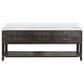 Lexora Home Norwalk 84" Double Bathroom Vanity in Brown Oak with White Quartz Top and Rectangular Sinks, , large