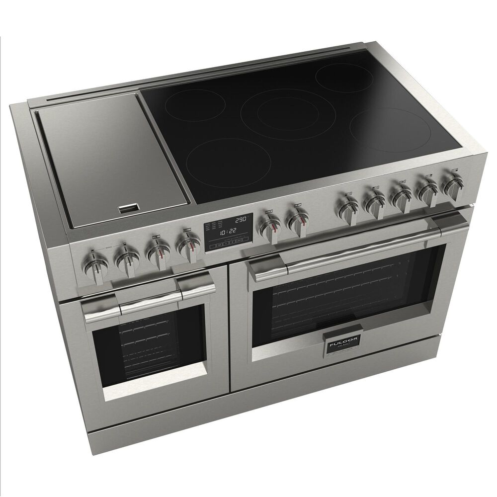 Fulgor Milano Sofia 6.5 Cu. Ft. 48&quot; Professional Induction Electric Range in Stainless Steel, , large