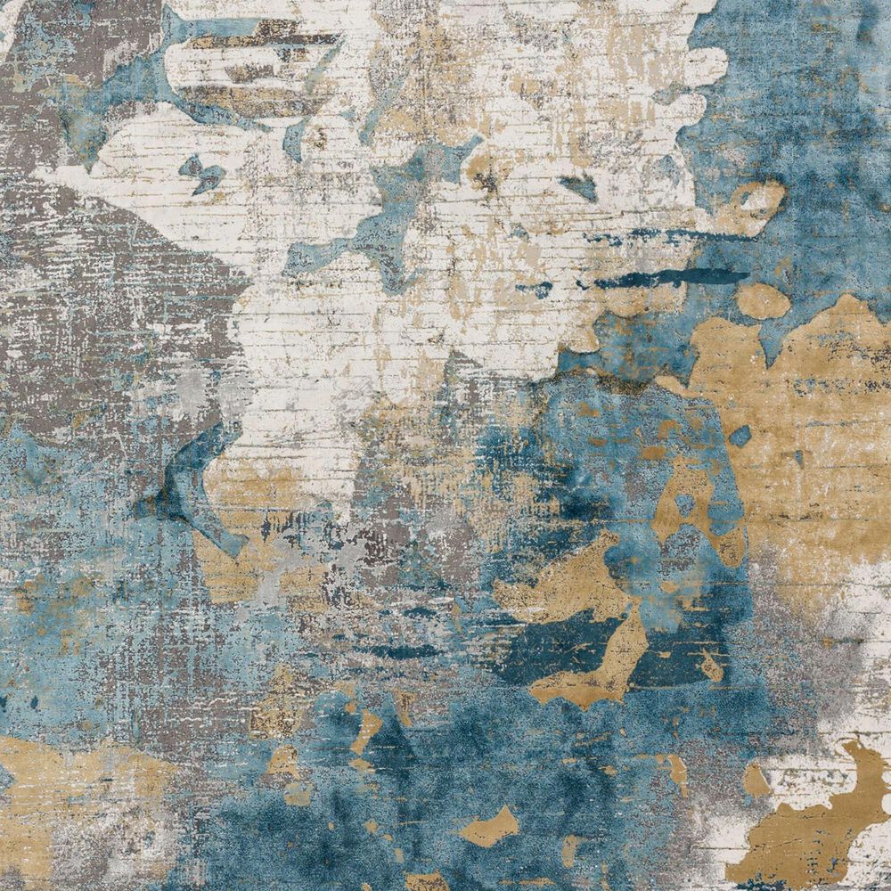 Karastan Tryst Nuvole 2&#39;6&quot; x 8&#39; Grey and Blue Runner, , large