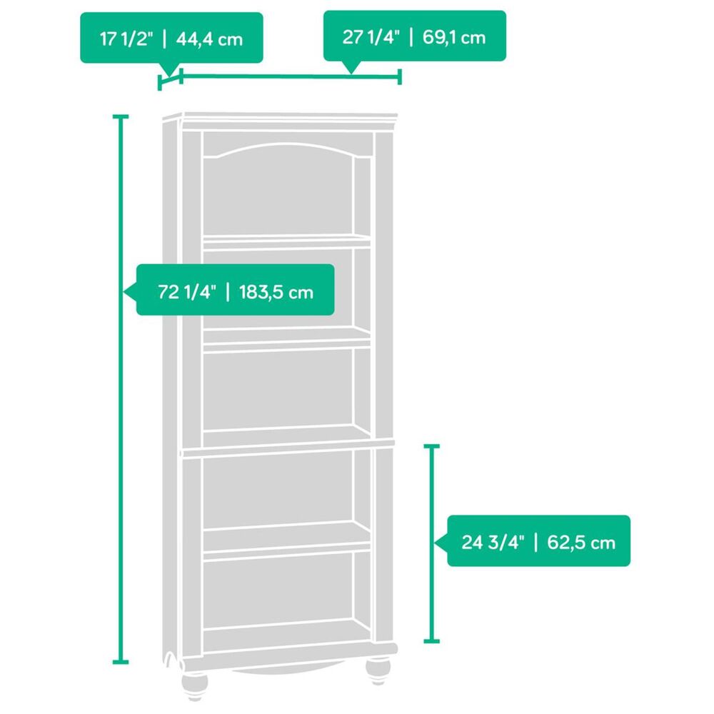 Sauder Harbor View Bookcase in Curado Cherry Nebraska Furniture Mart