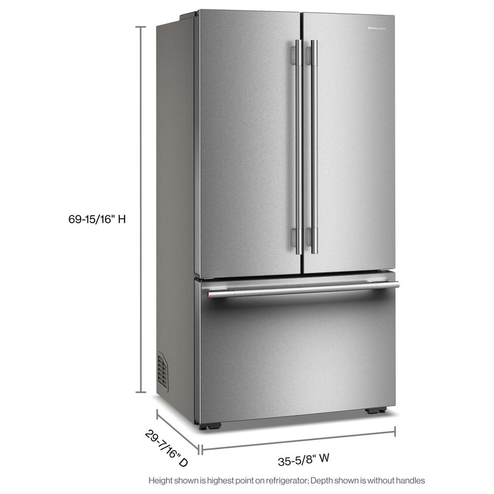 KitchenAid 25 Cu. Ft. Counter-Depth French Door Refrigerator in PrintShield Stainless, , large