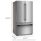 KitchenAid 25 Cu. Ft. Counter-Depth French Door Refrigerator in PrintShield Stainless, , large