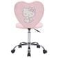 Impressions Vanity Hello Kitty Sweet Swivel Vanity Chair with Light Pink Cushion in Silver, , large