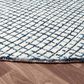 L&R Resources Criss Cross Navy and Ivory 8" Round Area Rug, , large
