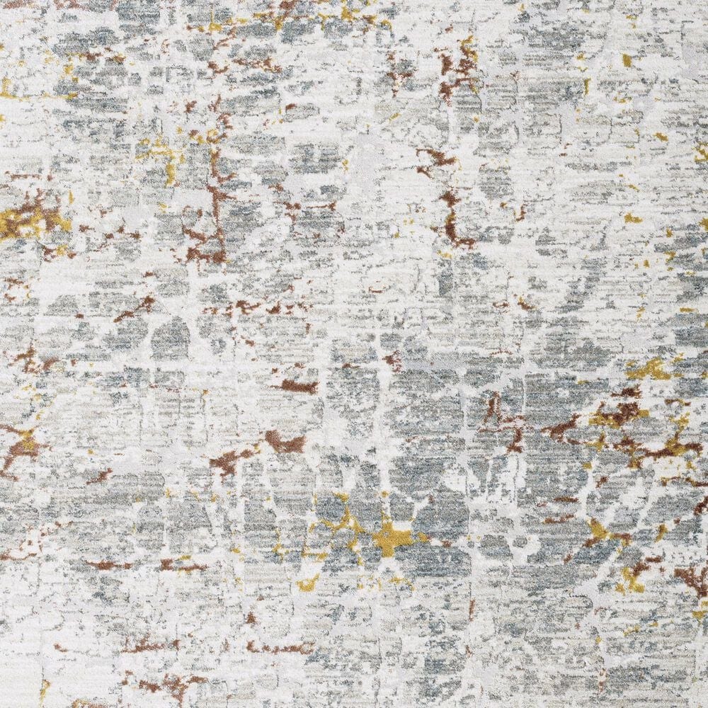Surya Dresden White, Gray, Medium Gray, Light Slate, Mustard and Rust 9&#39; x 12&#39;2&quot; Area Rug, , large